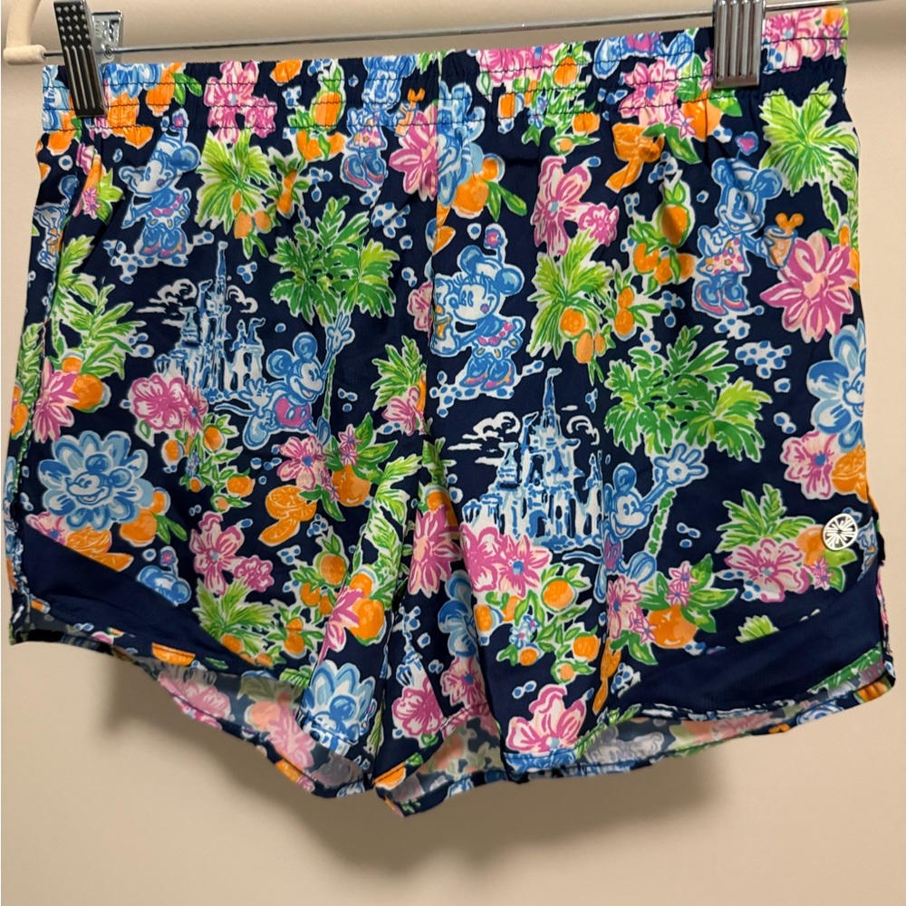 Lilly Pulitzer Navy Floral Athletic Shorts
